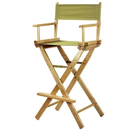 Casual Home Casual Home 230-00-021-100 30 in. Directors Chair Natural Frame with Olive Canvas 230-00/021-100